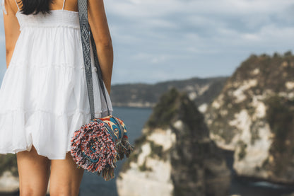 Don't Let Me Down' Cotton Carry Strap - Indigo/White