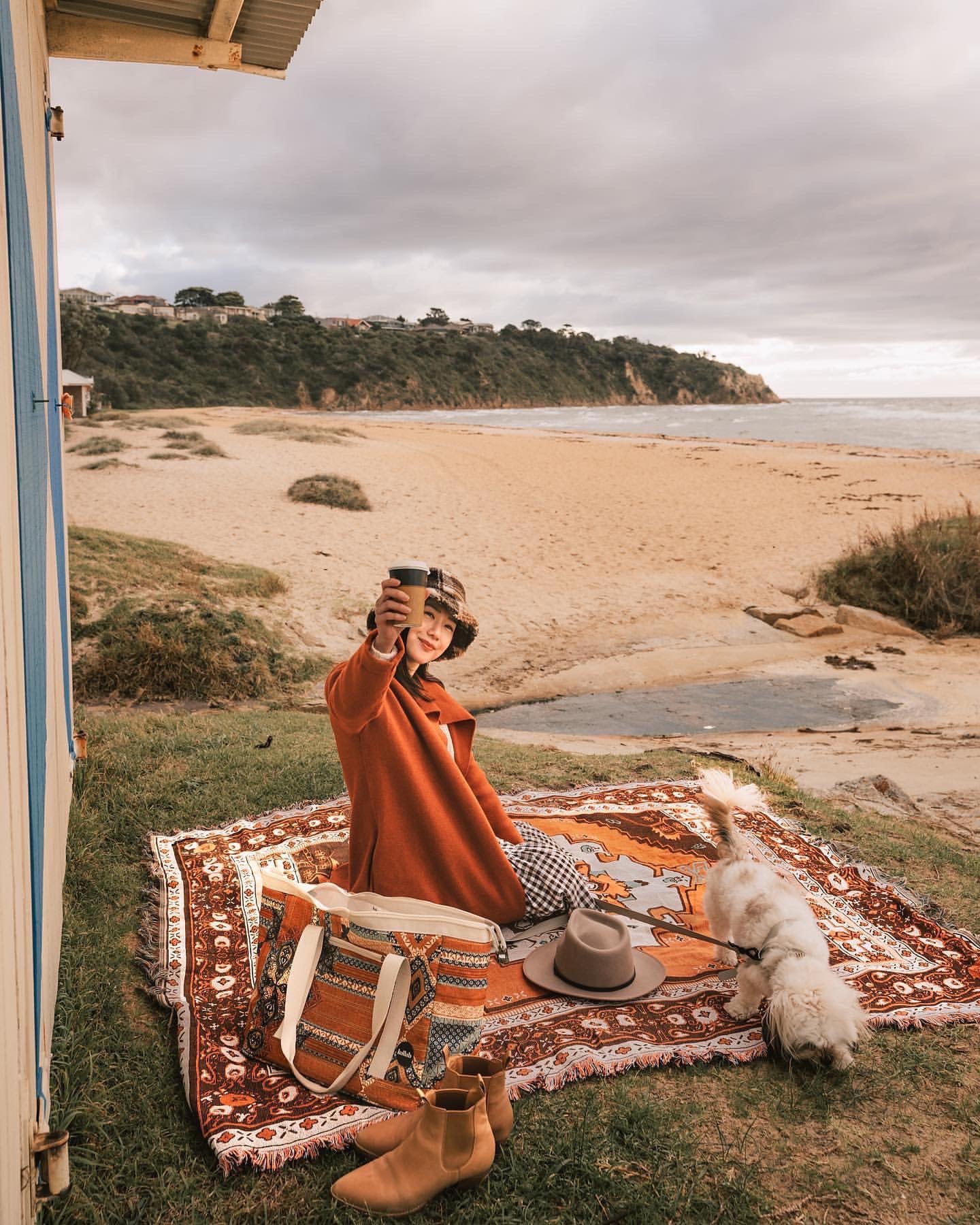 Norwegian Wood' Woven Cotton Throw Rug Picnic Blanket – Hendeer