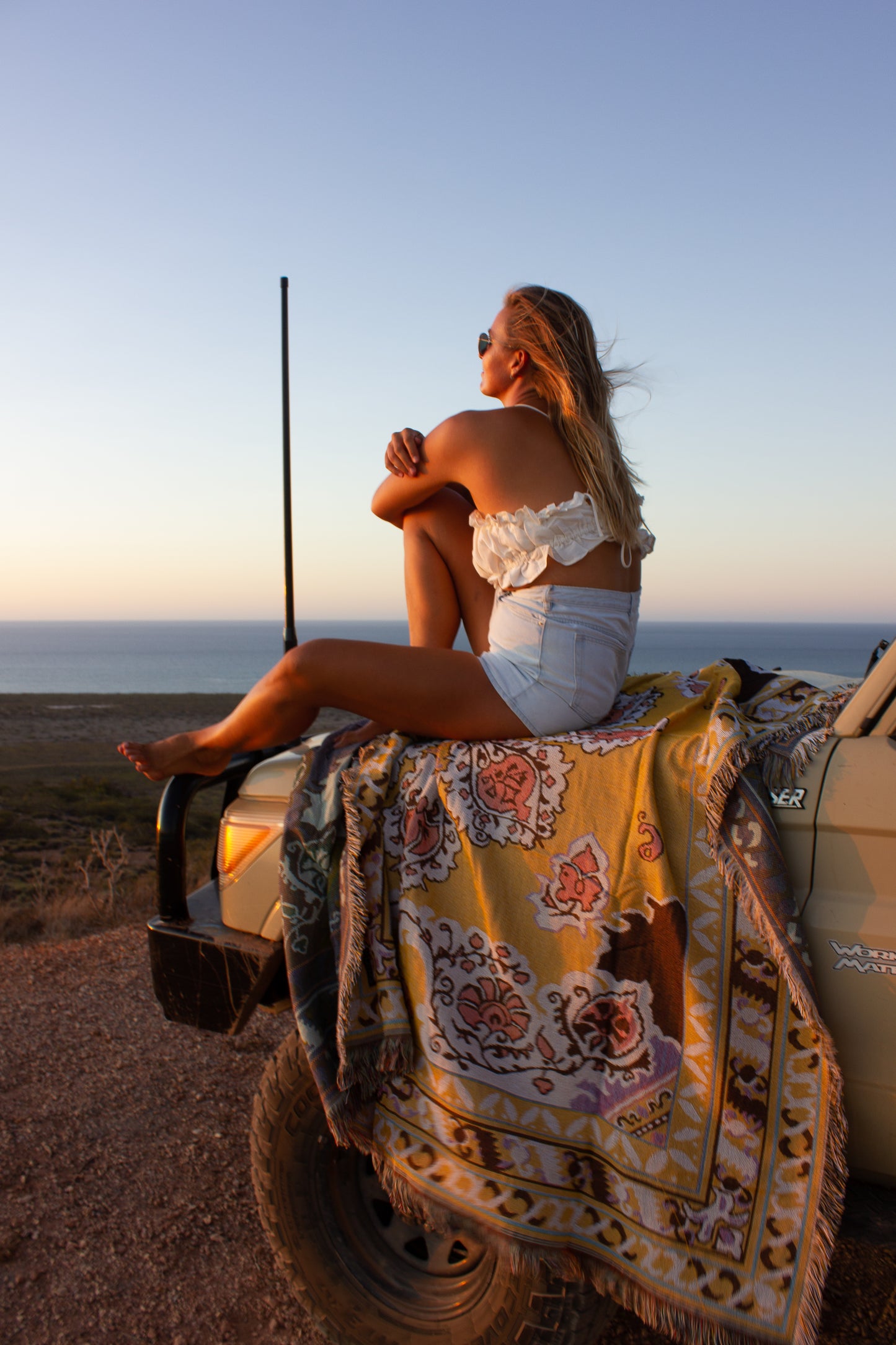 Here Comes The Sun' Woven Picnic Rug / Throw