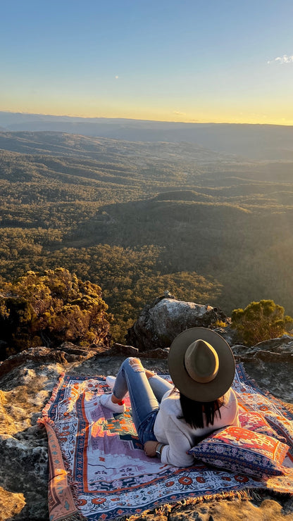 Strawberry Fields' Woven Picnic Rug / Throw