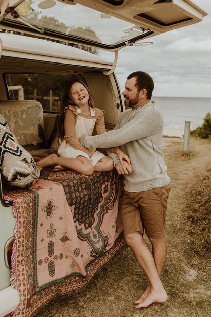 Ticket To Ride' Woven Picnic Rug / Throw