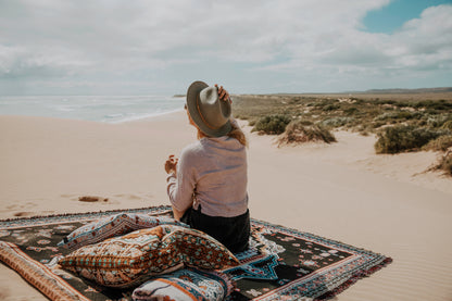 Ticket To Ride' Woven Picnic Rug / Throw