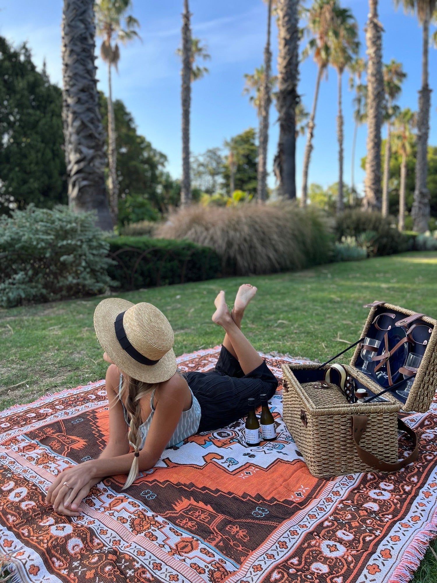 Norwegian Wood' Woven Cotton Throw Rug Picnic Blanket – Hendeer
