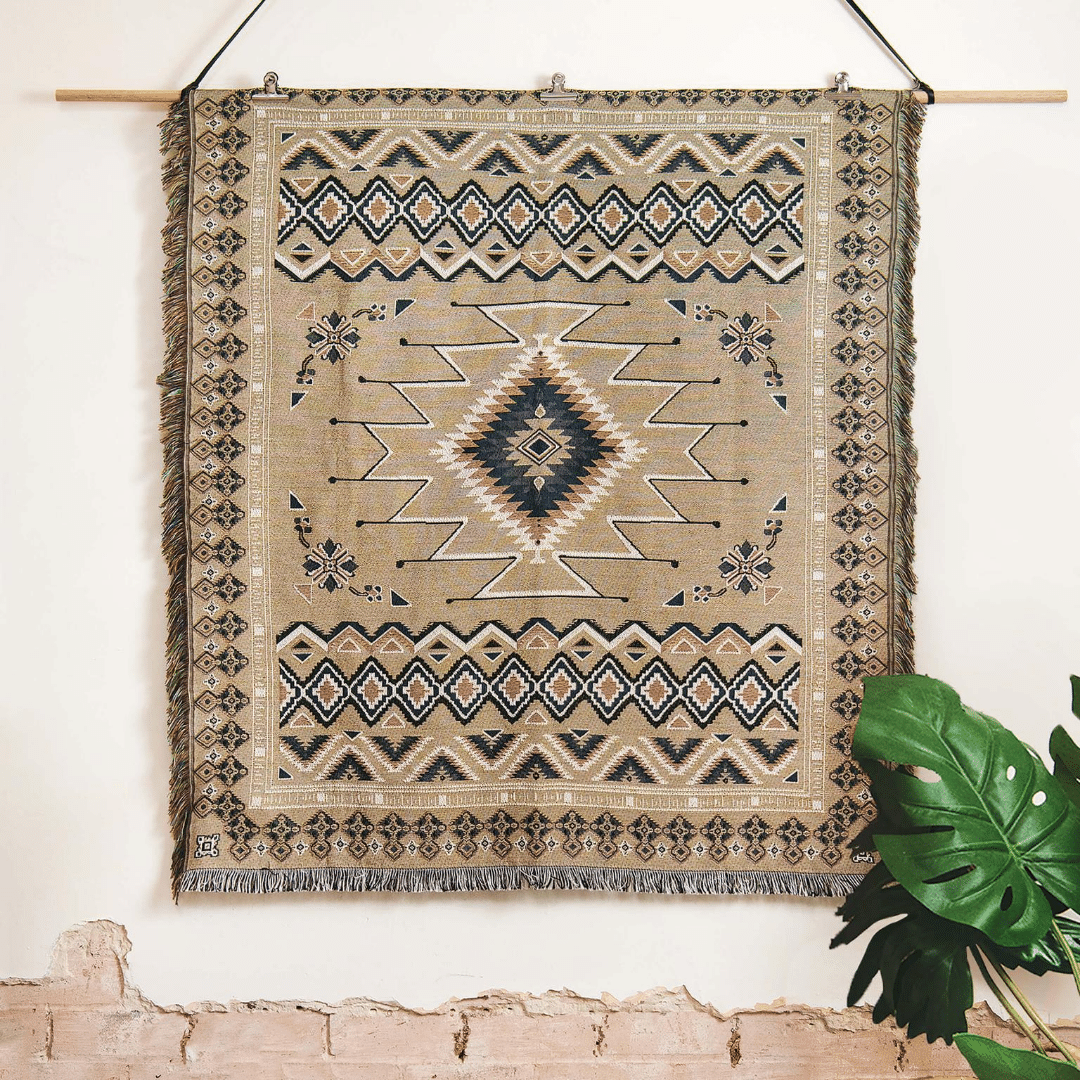 Hey Rug Hey Jude' Woven Cotton Throw Rug Picnic Blanket – Hendeer